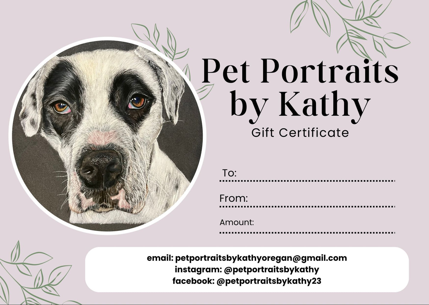 Portraits by Kathy - Gift Card